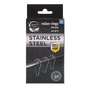 Zenna Home Chrome Silver Metal Shower Curtain Rings 12 pk