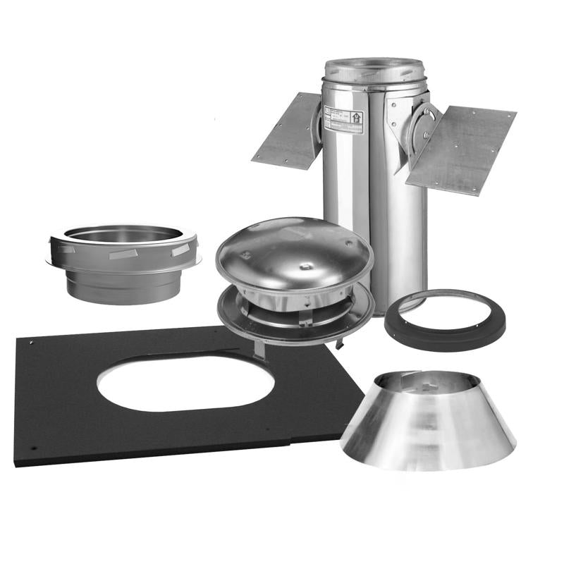 Selkirk Sure-Temp 8 in. D X 18 in. L Stainless Steel Ceiling Support Kit