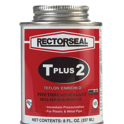 RectorSeal T Plus 2 White Pipe Thread Sealant 8 oz