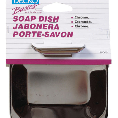 DECKO Chrome Silver Steel Soap Dish