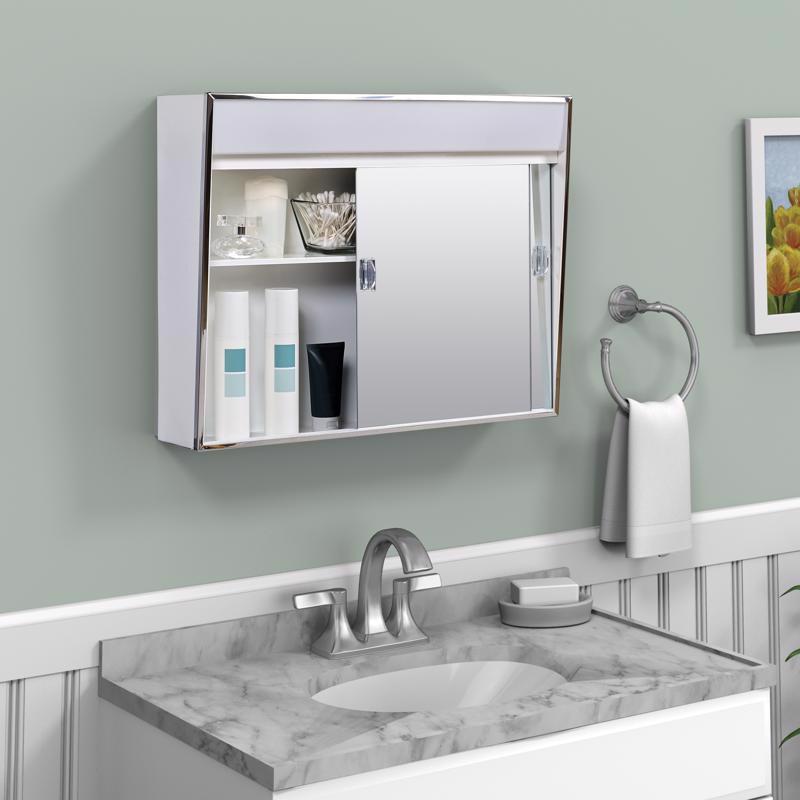 Zenna Home 18.25 in. H X 23.5 in. W X 5-1/2 in. D Rectangle Medicine Cabinet/Mirror