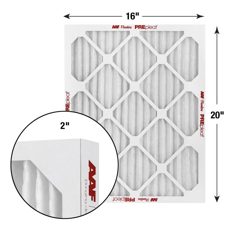 AAF Flanders PREpleat LPD SC M10 16 in. W X 20 in. H X 2 in. Synthetic 10 MERV Pleated Air Filter 1