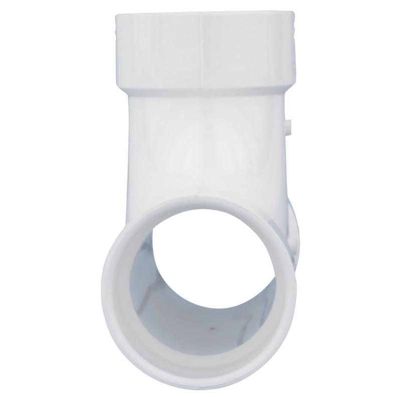 Charlotte Pipe 4 in. Hub X 4 in. D Hub PVC 2-Way Cleanout Tee