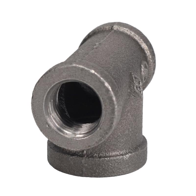STZ Industries 1/2 in. FIP X 1/2 in. D FIP 3/4 in. D FIP Black Malleable Iron Reducing Tee