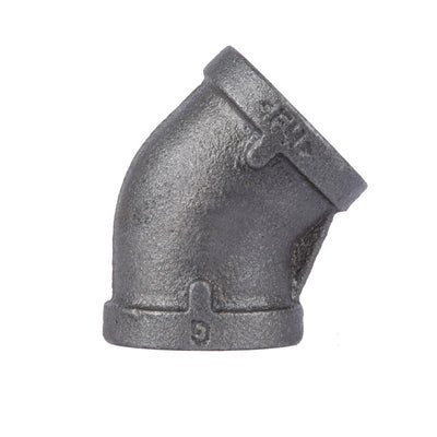 STZ Industries 1/4 in. FIP each X 1/4 in. D FIP Black Malleable Iron 45 Degree Elbow