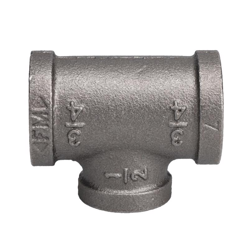 STZ Industries 3/4 in. FIP each X 3/4 in. D FIP 1/2 in. D FIP Black Malleable Iron Reducing Tee