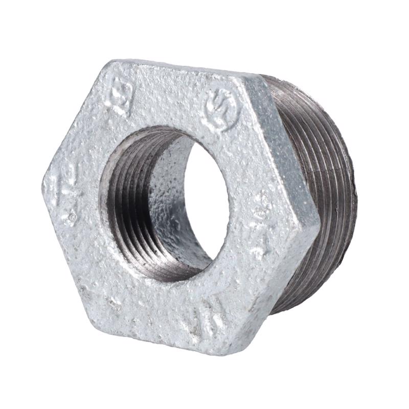STZ Industries 1-1/4 in. MIP each X 3/4 in. D FIP Galvanized Malleable Iron Hex Bushing