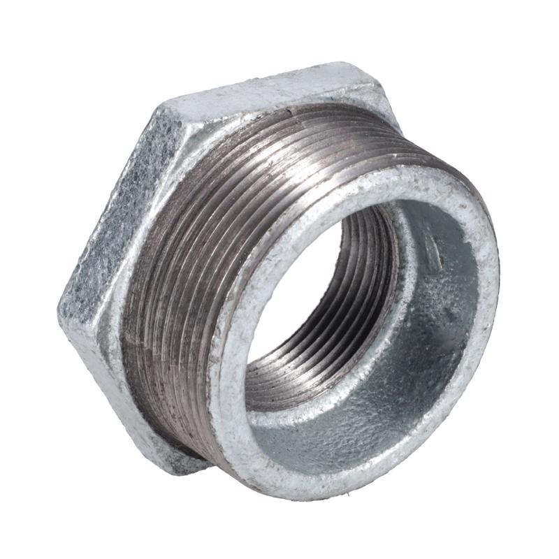 STZ Industries 2 in. MIP each X 1-1/4 in. D FIP Galvanized Malleable Iron Hex Bushing