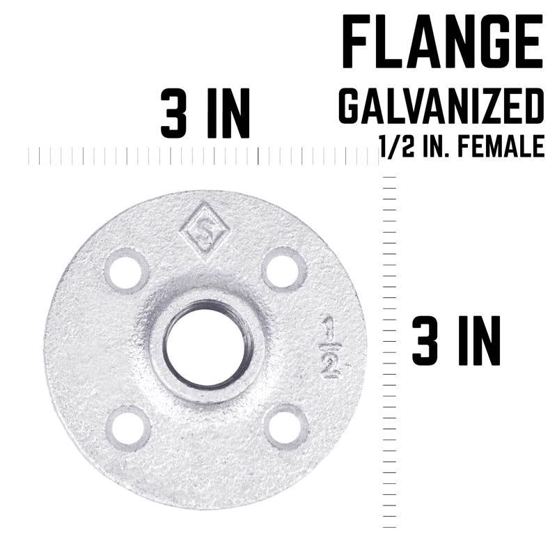 STZ Industries 1/2 in. FIP each Galvanized Malleable Iron Floor Flange