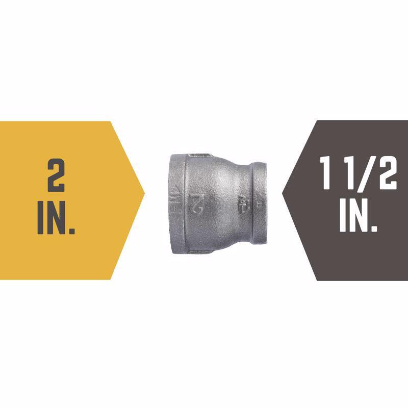 STZ Industries 2 in. FIP each X 1-1/2 in. D FIP Black Malleable Iron Reducing Coupling