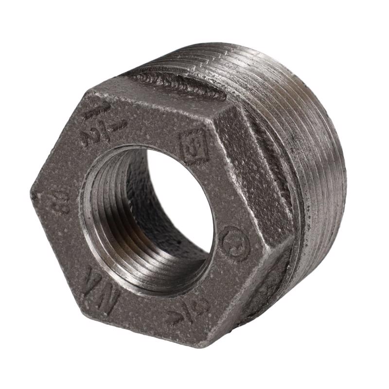 STZ Industries 1-1/2 in. MIP each X 3/4 in. D FIP Black Malleable Iron Hex Bushing