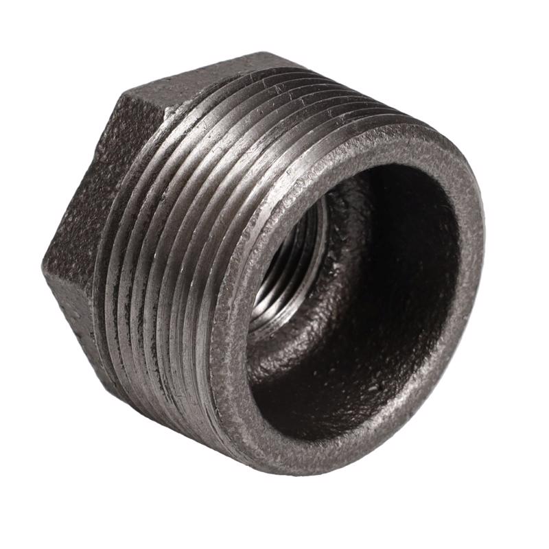 STZ Industries 1-1/2 in. MIP each X 3/4 in. D FIP Black Malleable Iron Hex Bushing
