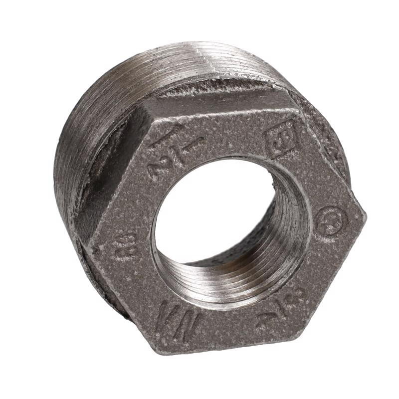 STZ Industries 1-1/2 in. MIP each X 3/4 in. D FIP Black Malleable Iron Hex Bushing