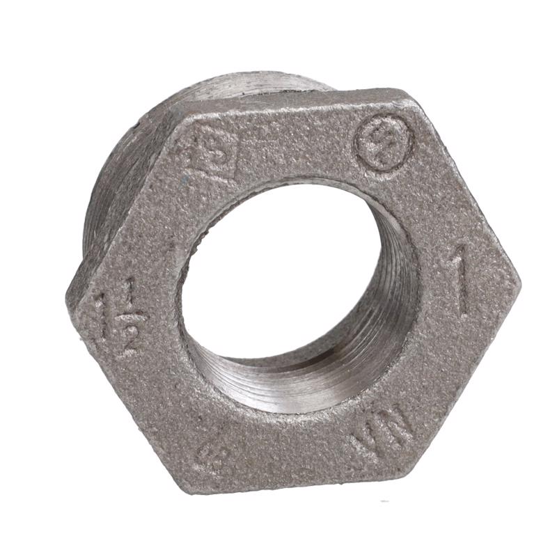 STZ Industries 1-1/2 in. MIP each X 1 in. D FIP Black Malleable Iron Hex Bushing