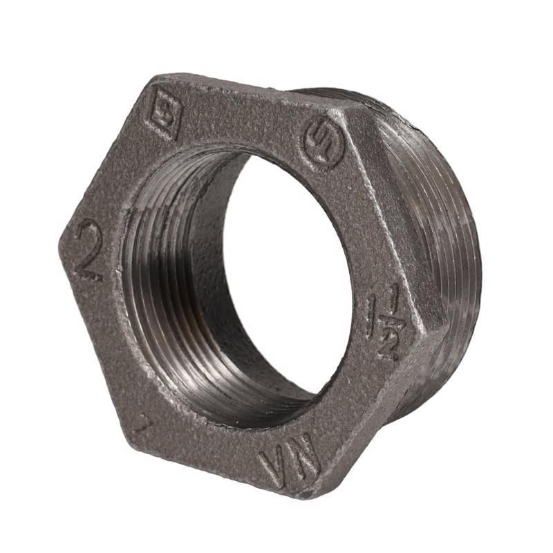 STZ Industries 2 in. MIP each X 1-1/2 in. D FIP Black Malleable Iron Hex Bushing