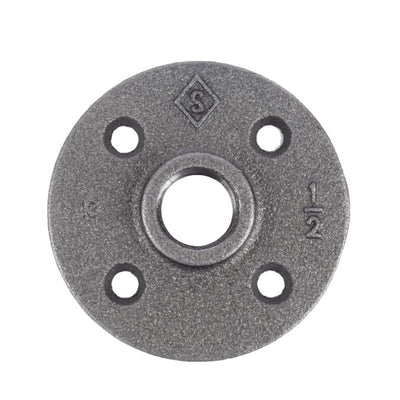 STZ Industries 1/2 in. FIP each Black Malleable Iron Floor Flange