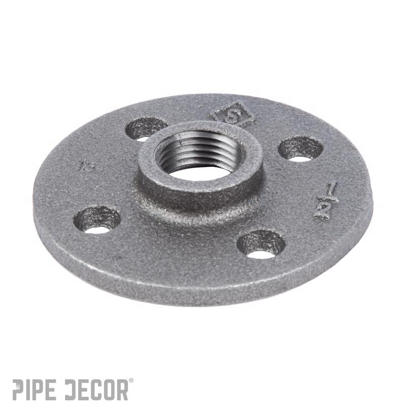 STZ Industries 1/2 in. FIP each Black Malleable Iron Floor Flange