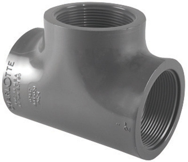 Charlotte Pipe Schedule 80 1 in. FPT X 1 in. D FPT PVC Tee