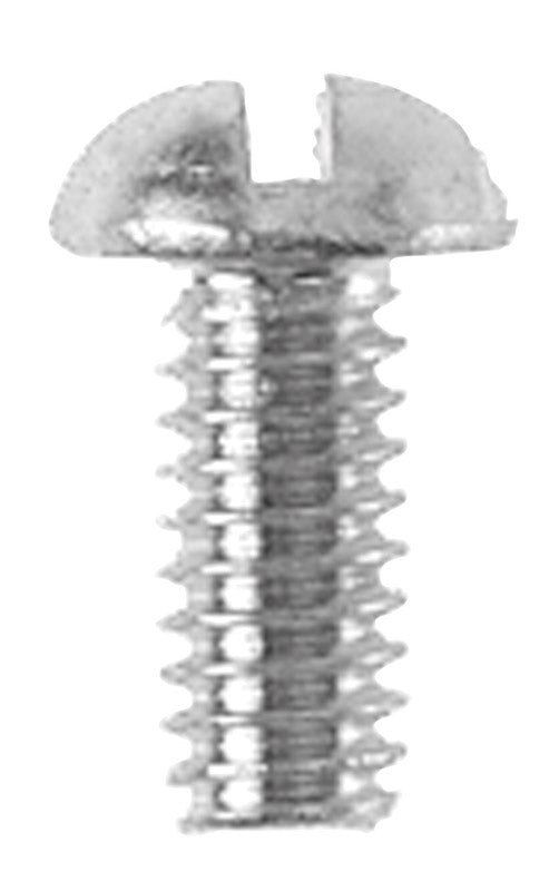 Danco No. 8-32 X 3/8 in. L Slotted Round Head Chrome-Plated Brass Bibb Screw