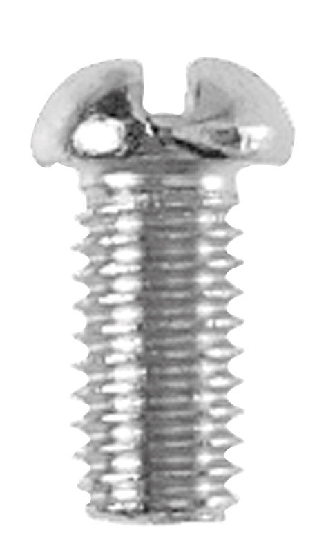 Danco No. 10-32 X 3/8 in. L Slotted Round Head Chrome-Plated Brass Bibb Screw