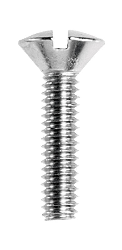 Danco No. 8-32 X 3/4 in. L Slotted Oval Head Chrome-Plated Brass Faucet Handle Screw