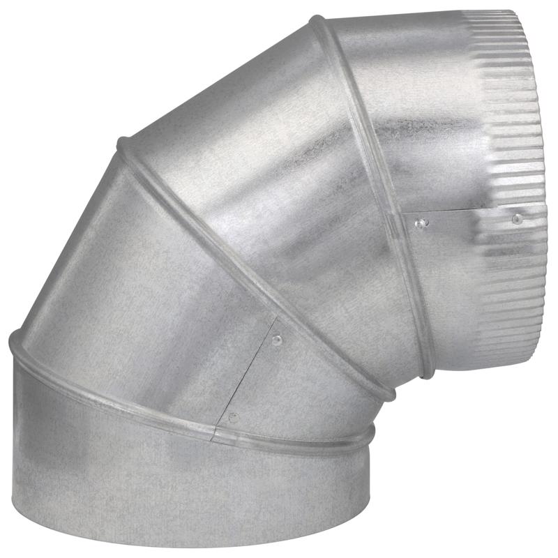 Imperial 8 in. D X 8 in. D Adjustable 90 deg Galvanized Steel Elbow Exhaust