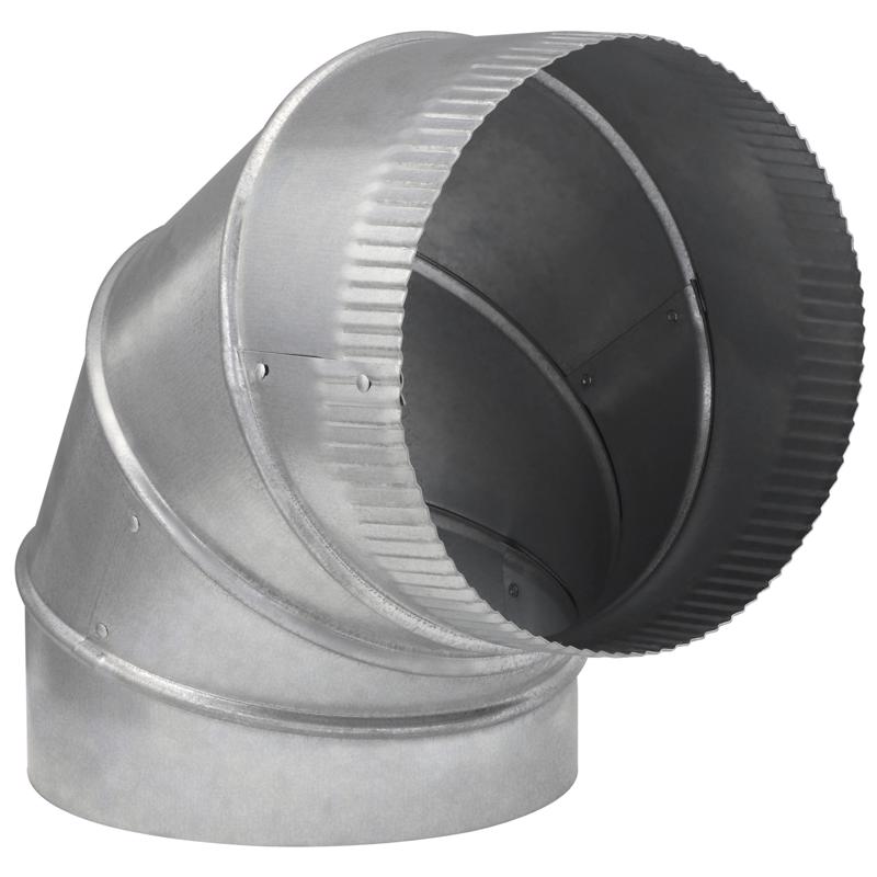 Imperial 9 in. D X 9 in. D Adjustable 90 deg Galvanized Steel Furnace Pipe Elbow