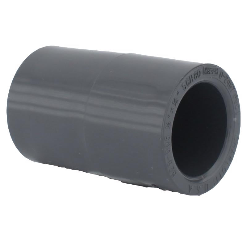 Charlotte Pipe Schedule 80 1/2 in. Slip X 1/2 in. D Slip PVC Coupling