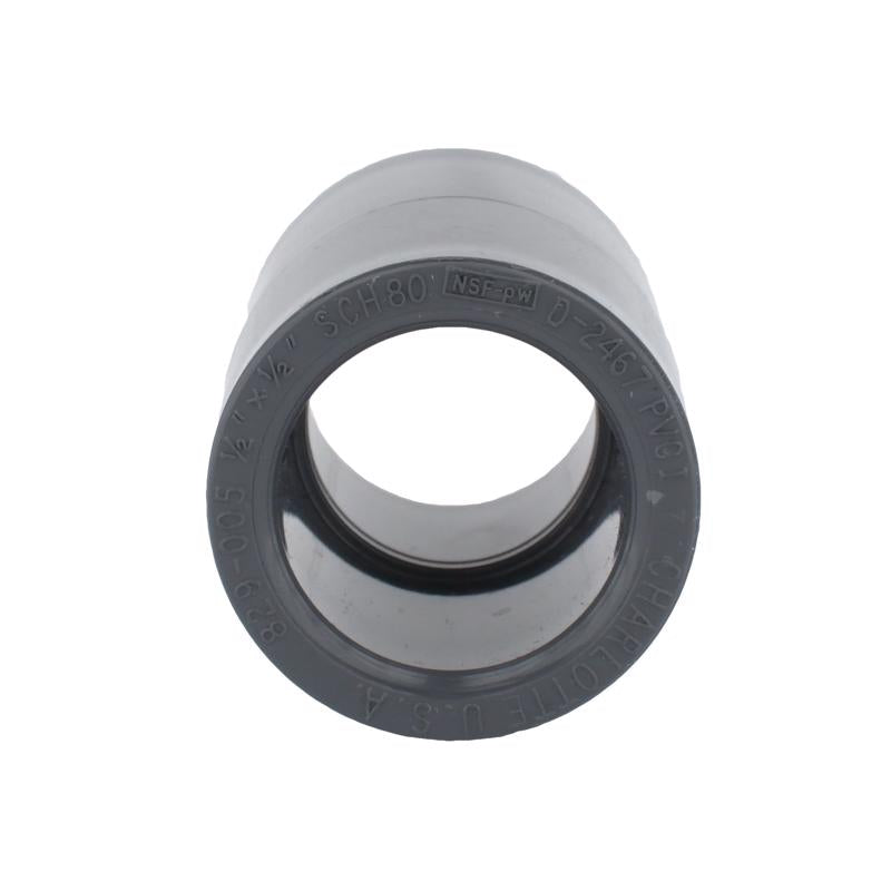 Charlotte Pipe Schedule 80 1/2 in. Slip X 1/2 in. D Slip PVC Coupling