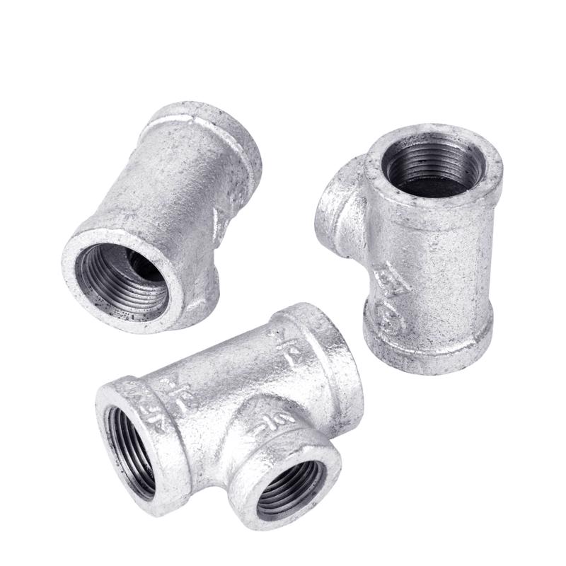 STZ Industries 3/4 in. FIP each X 3/4 in. D FIP 1/2 in. D FIP Galvanized Malleable Iron Tee