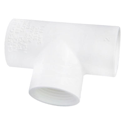 Charlotte Pipe Schedule 40 1/2 in. FPT X 1/2 in. D FPT PVC Threaded Tee