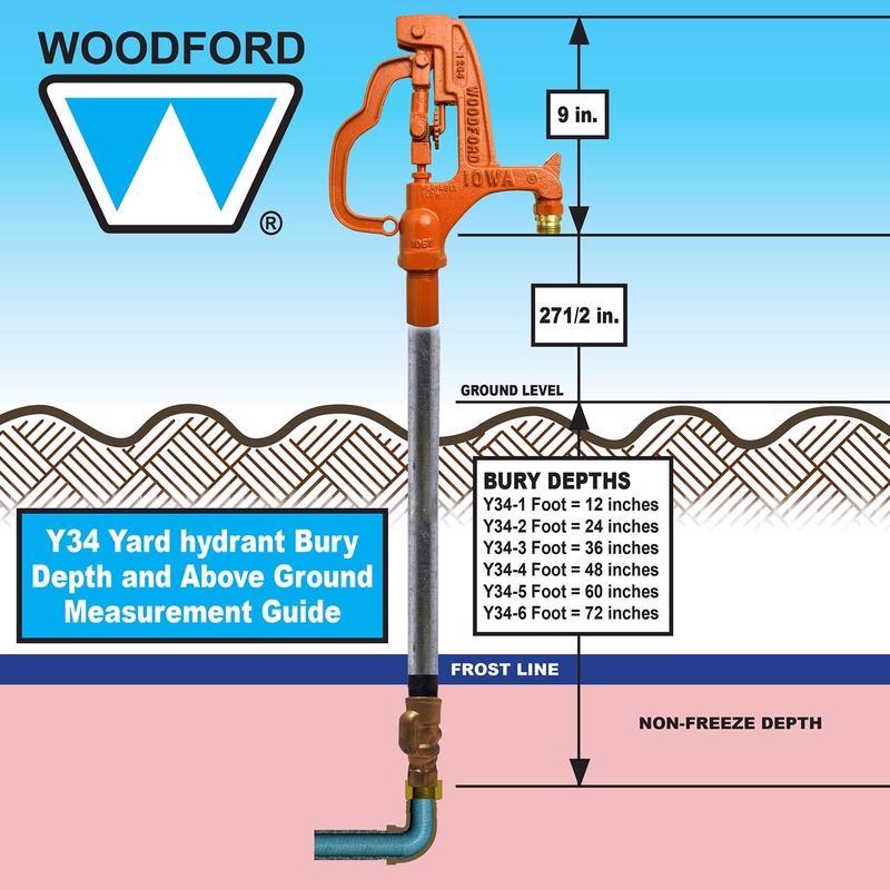 Woodford Iowa 3/4 in. FIP in. MPT Steel Yard Hydrant