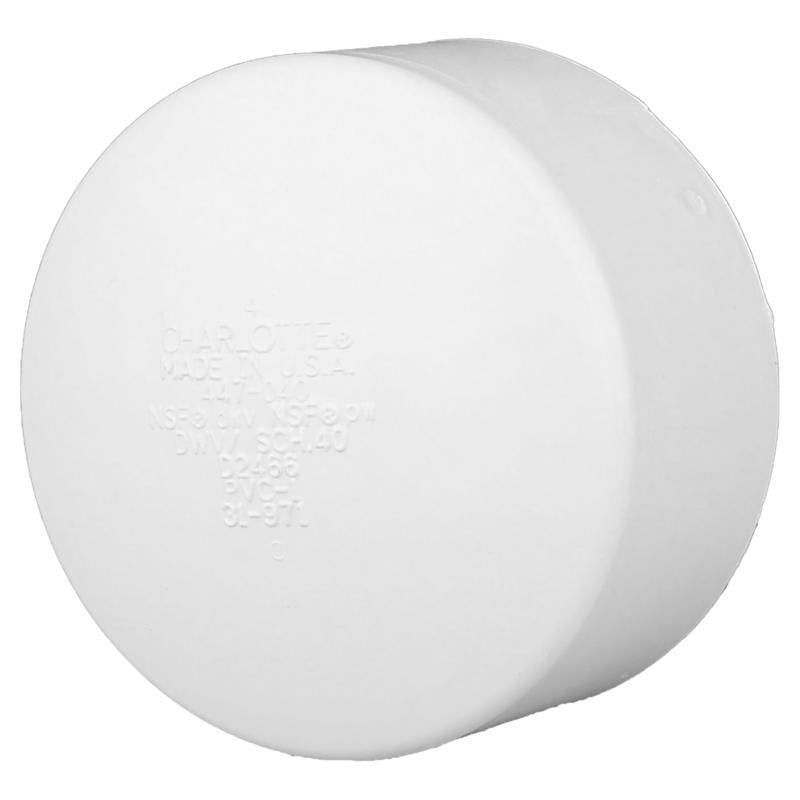 Charlotte Pipe Schedule 40 6 in. Hub PVC Cap