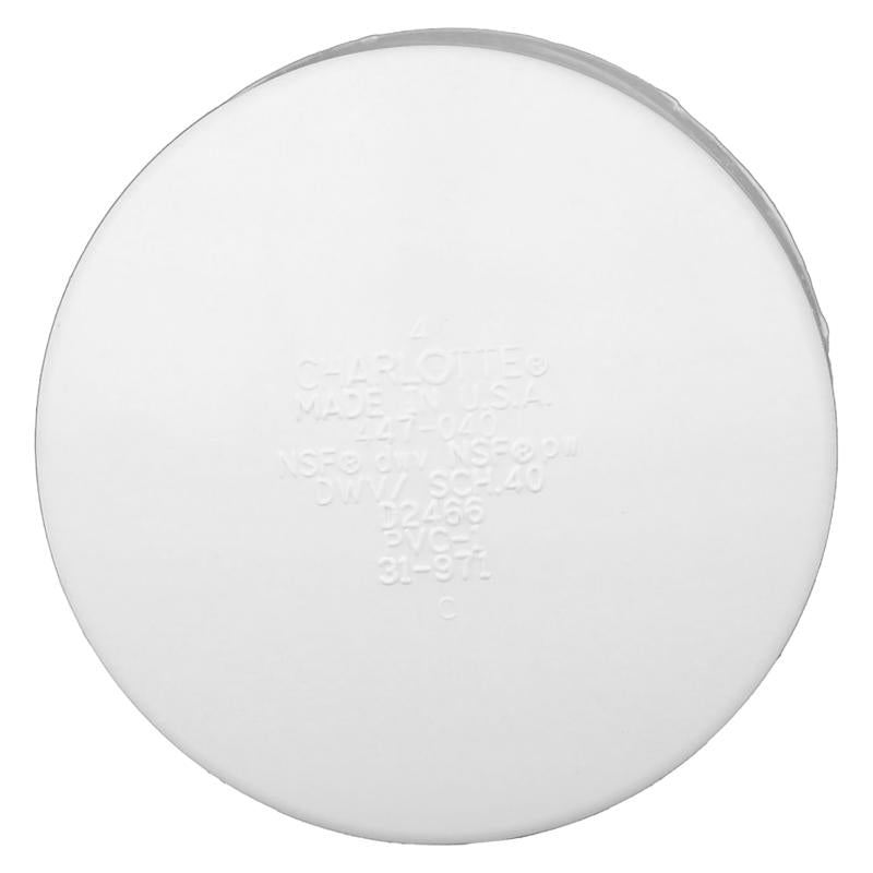 Charlotte Pipe Schedule 40 6 in. Hub PVC Cap