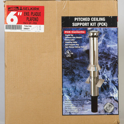 Selkirk 6 in. Stainless Steel Stove Pipe Ceiling Support Kit