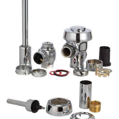 Sloan Regal Urinal Flush Valve Silver Polished Chrome Brass