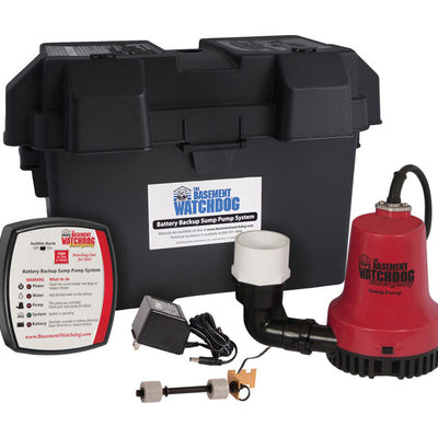 The Basement Watchdog 1/4 HP 2,000 gph Thermoplastic Dual Reed Switch Battery Backup Sump Pump