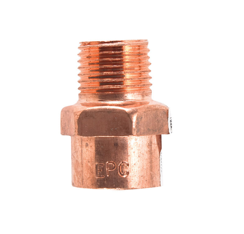 NIBCO 3/4 in. Copper X 1/2 in. D MIP Copper Pipe Adapter