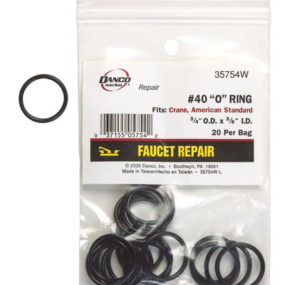 Danco 3/4 in. D X 5/8 in. D Rubber O-Ring 20 pk