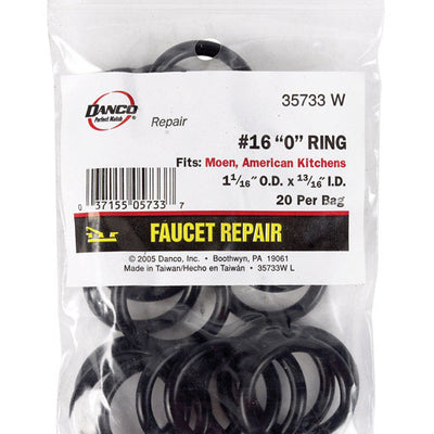 Danco 1-1/16 in. D X 13/16 in. D #16 Rubber O-Ring 20 pk