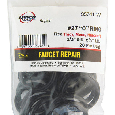 Danco 1-1/8 in. D X 7/8 in. D #27 Rubber O-Ring 20 pk