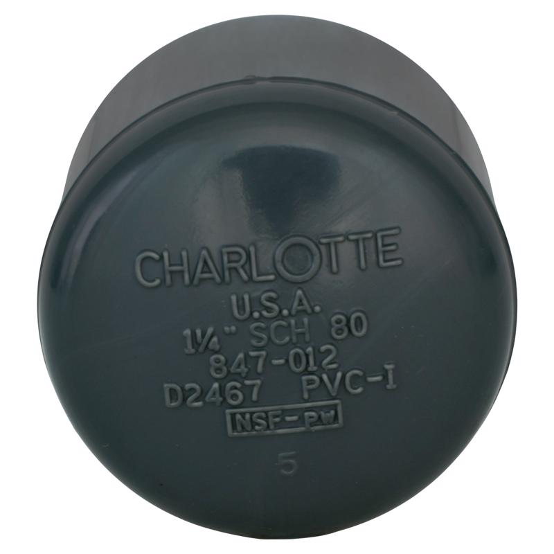 Charlotte Pipe Schedule 80 1-1/4 in. Slip PVC Cap