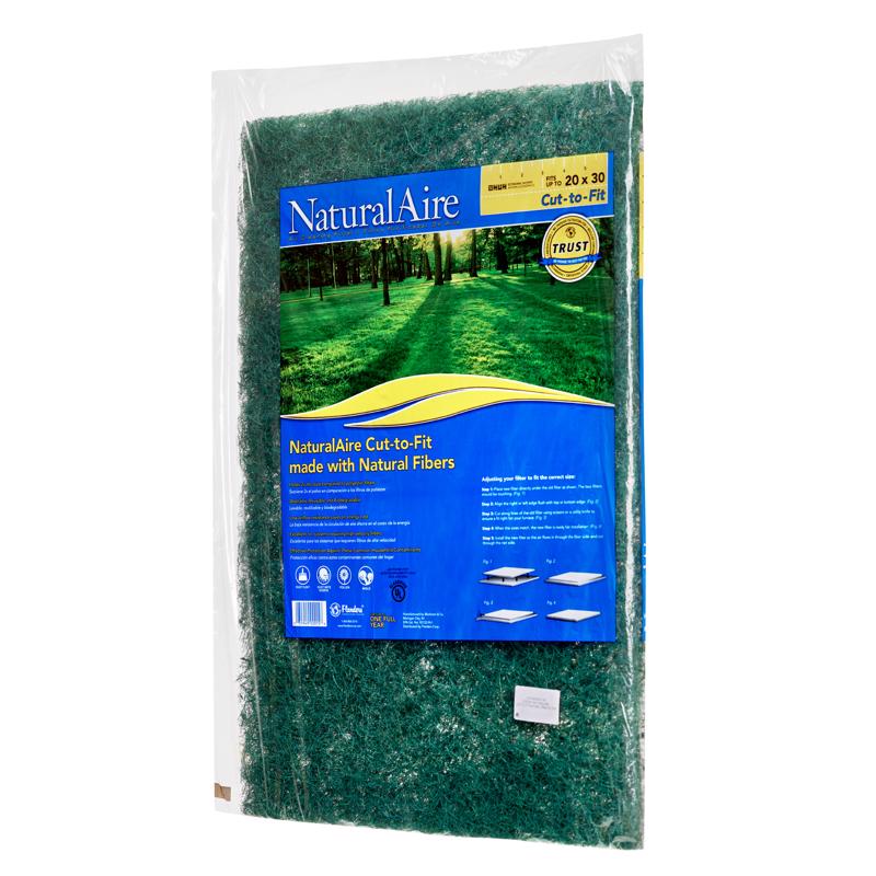 NaturalAire 20 in. W X 30 in. H X 1 in. Natural Fiber 1 MERV Air Filter