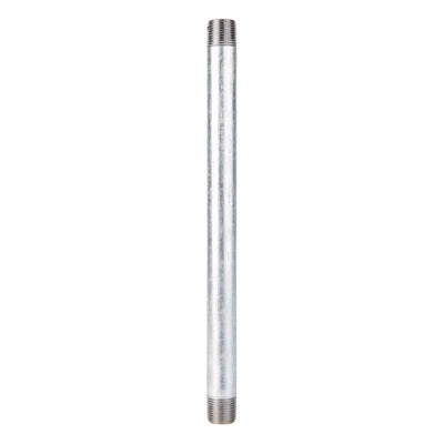 STZ Industries 1/2 in. MIP each X 1/2 in. D MIP Galvanized Steel 12 in. L Nipple