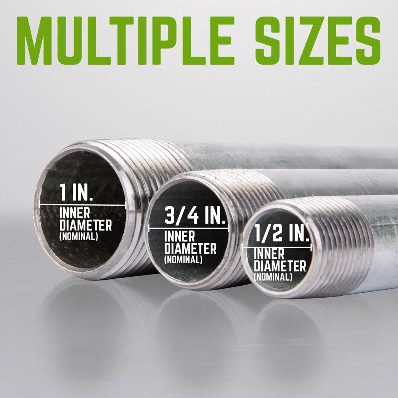 STZ Industries 1 in. MIP each X 1 in. D MIP Galvanized Steel 2 in. L Nipple