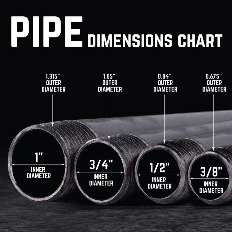 STZ Industries 3/8 in. MIP each X 3/8 in. D MIP Black Steel 2-1/2 in. L Nipple