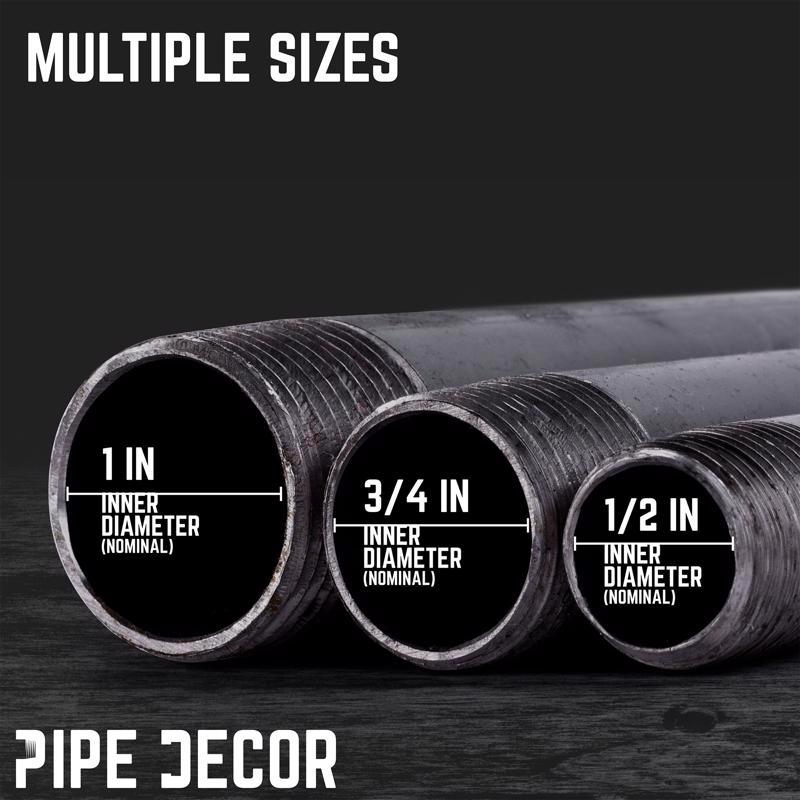 STZ Industries 1/2 in. MIP each X 1/2 in. D MIP Black Steel Close Nipple