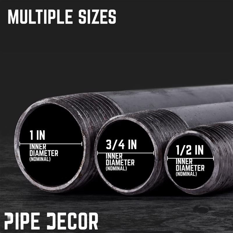 STZ Industries 1/2 in. MIP each X 1/2 in. D MIP Black Steel 2 in. L Nipple