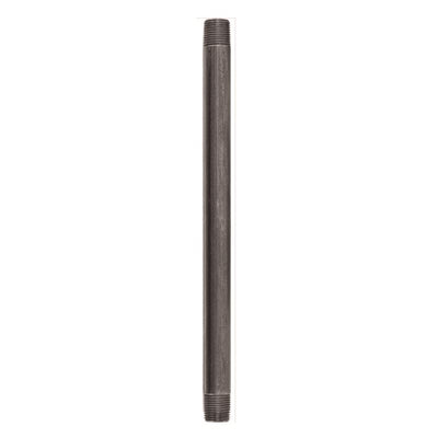 STZ Industries 1/2 in. MIP each X 1/2 in. D MIP Black Steel 12 in. L Nipple
