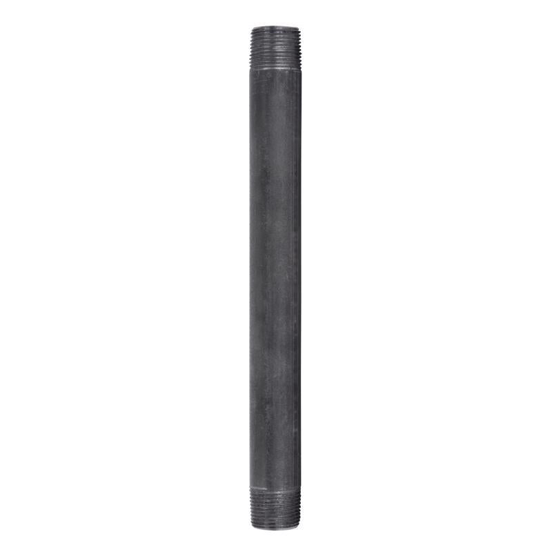 STZ Industries 3/4 in. MIP each X 3/4 in. D MIP Black Steel 10 in. L Nipple